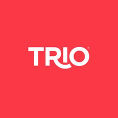 the word trio on a red background with white letters that spell out it's name