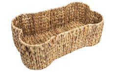 a large woven basket is shown on a white background with the bottom section folded up