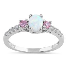 Top of Ring Height: 6.2mm

Top of Ring Width: 10.7mm

Band Width: 2mm

Shank Width: 1.9mm


Stone Material: White Opal, Pink and Clear Cubic Zirconia

Stone Shape: Oval and Round

Stone Setting: Prong


Metal: 925 Sterling Silver

Plating: Rhodium plated

Finish: High Polish White Lab, Stone Material, Stone Setting, Cz Ring, I Love Jewelry, Pink Stone, Pink Diamond, White Opal, Opal Rings