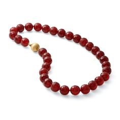 Gump's Signature 12mm Faceted Carnelian Necklace Goddess Fashion, Carnelian Necklace, Pure Elegance, Carnelian Beads, Stationery Shop, Production Process, Beaded Necklace, Diamonds, Yellow Gold