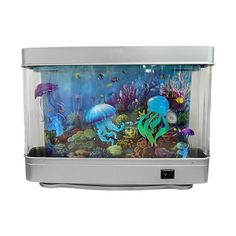 an aquarium with many different types of fish and sea animals in it's tank