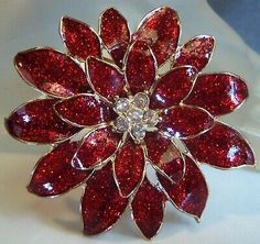 Christmas Brooch Jewelry Gift, Christmas Gift Brooch Jewelry, Christmas Gift Jewelry Brooch, Holiday Red Brooch Jewelry, Red Holiday Brooch, Red Flower Brooches For Gift, Holiday Formal Brooch Jewelry, Holiday Formal Jewelry Brooch, Formal Holiday Brooch Jewelry