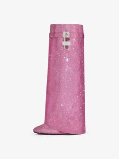 Shark Lock boots in satin with strass - neon pink | Givenchy US Luxury Pink Party Boots, Shark Lock Boots, Lock Boots, Givenchy Shark, Room Collage, Almond Toe Boots, Givenchy Boots, Club Clothes, Black Boots Outfit