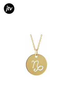 16.5x13.8mm capricorn zodiac disc pendant with adjustable 16-18 inch 14k yellow gold chain. Capricorn Zodiac, Zodiac Capricorn, Pendant With Chain, Disc Pendant, Yellow Gold Chain, Gold Chain, Gold Chains, Yellow Gold, Chain