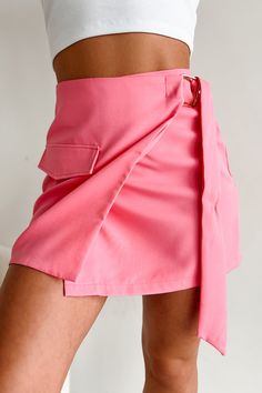 92% POLYESTER, 8% SPANDEX Model Wearing Size Small Color: Pink Style: Wrap Skirt Slide Buckle Closure Pocket Detail Mini Length Fabric Has Little Stretch 16" Waistline To Hemline For Model Size Specs Please Check Size Charts Launched: 3/4/24 Mini Wrap Skirt, Mini Wrap, Flying Monkey Jeans, Juniors Jeans, Pink Style, Large Dress, Outfit Combinations, Jeans Size Chart, Small Dress