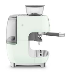 an image of a coffee machine on a white background with clippings to the side