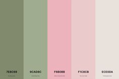 the color scheme is in shades of green, pink and grey