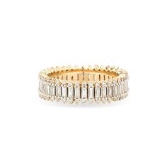 Full Stack Diamond Baguette Eternity Band Ring – Milestones by Ashleigh Bergman Thick Diamond Wedding Band, Baguette Eternity Band, Ruby Eternity Band, Emerald Eternity Band, Baguette Necklace, Chrysoprase Ring, Eternity Ring Gold, Diamond Baguette, Diamond Stacks