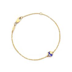 Travel is the center of your world so why not make the world the center of your wristwear? Our 6.5” solid gold cable chain style bracelet is an elegant nod to global citizenship and features a mini globe with gold continents across its blue enamel waters. The lobster clasp makes for easy opening and secure closing while the extender allows for an adjustable fit. Make it a mom and baby matching moment with our Baby Globe Bracelet and share your love of adventure with the other center of your worl Mini Globe, Gold Globe, Global Citizenship, Baby Bracelet, Jet Set, Cable Chain, Chain Styles, Mom And Baby, Fashion Bracelets