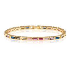 Rainbow sapphire baguette tennis bracelet gold | Lab multi sapphire baguette cut bar set tennis bracelet gold | Rainbow bracelet gold  Item Details Metal: 925 Sterling Silver Main stone creation-  multi sapphire (lab created) Main Stone Color: multi  Main Stone Shape: baguette  cut Cutting technique- Cut Stone sizes: 5X3 mm Theme: Dainty, Statement & Engagement Method: handmade Personalization: Possible Occasion: Wedding bracelet, engagement bracelet, birthday bracelet, bracelet for her, proposa Tenis Bracelet, Tennis Bracelet Gold, Rainbow Sapphires, Birthday Bracelet, Multi Sapphire, Rainbow Bracelet, Inner Light, Wedding Jewelry Bracelets, Minimalist Bracelet