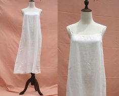 "[Feature] -Soft linen -Hidden pockets In order to make it more suitable for you,please tell me your body measurements. -your height -your weight -your bust circumference -your upper Arm circumference -Phone number for shipping Auailable in women's us size XXS to 4XL as well as custom size and plus size Long slip dress link: https://www.etsy.com/listing/1018356979/slip-dress-linen-slip-dress-long-dress?ref=listings_manager_grid Length approx:105cm/ 41.5\" (with straps)  XXS: Bust:84cm/33\" Waist Sleeveless Linen Dress For Loungewear, Sleeveless Linen Loungewear Dress, White Linen Sleeveless Dress With Adjustable Straps, Summer White Linen Dress With Adjustable Straps, Summer Linen Sleep Dress, White Sleeveless Linen Dress With Adjustable Straps, White Linen Dress With Adjustable Straps, Loose White Dress, Linen Nightgown