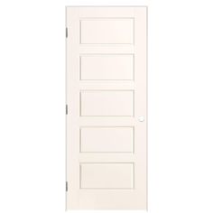 Enjoy the beauty of wood door authenticity with the benefits of composite door construction. The Masonite molded 5-panel Riverside solid core interior door prehung is an elegantly detailed Americana design, featuring authentic architectural details. The smooth surface is perfect for painting and decorating to easily complement your decor. Select designs offer whole-home solutions in coordinating bifolds. Masonite 32-in x 80-in White Solid Core 5-panel Equal Right Hand Smooth Prefinished Molded C Solid Core Interior Doors, Americana Design, Craftsman Door, Prehung Interior Doors, Victorian Door, Contemporary Doors, Satin Nickel Hardware, Solid Core, Rustic Doors