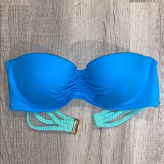 Victoria’s Secret Blue, Strapless Swimsuit Top. Has Underwire And Light Blue Braided Back Straps. So Comfortable And Flattering, Feels Like Your Wearing A Strapless Bra! Love This Style, Brand New With Tags. Straps Included! Blue Strapless Swimwear For Beach, Blue Strapless Swimwear For Beach Season, Blue Strapless Swimwear For Beach Party, Strapless Blue Swimwear For Sunbathing, Blue Strapless Summer Swimwear, Blue Strapless Swimwear With Built-in Bra, Blue Underwire Swimwear With Built-in Bra, Blue Strapless Swimwear For Summer, Victoria's Secret Blue Swimwear For Sunbathing