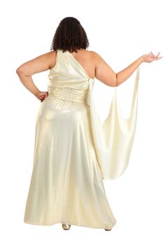 You Go, Girl!
Any epic needs someone to encourage the hero, engage the audience, and tell the tale. Now you can do all three and be the star of the show when you put on our Plus Size Disney Hercules Muses Costume! You'll be able to look like any of the five Muses from the Disney movie or create your own original mythological chorus ensemble.
Design & Details
This officially licensed set includes a crop top, cape sleeves, skirt, overskirt, head wrap, belt, and shoulder drape, all made from a dazzling gold metallic fabric with a crinkled finish and lined with soft jersey for comfort. Designed with versatility in mind, each piece features elements like elastic waistbands in the skirts and elastic armholes in the cape sleeves for a flexible fit.
©Disney Muses Costume, Disney Hercules Costume, Egyptian Sandals, Hercules Costume, Hercules Muses, Valkyrie Costume, Goddess Sandals, Plus Size Disney, Disney Hercules