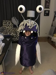 #fashion, #style, #outfitinspiration, #beauty Diy Boo Costume Monsters Inc, Kids Monster Costume, Diy Monster Costume, Monsters Inc Costume Diy, Monster Costume Diy, Monsters Costumes, Monsters University Costumes