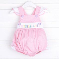 Golf Birthday Party, 1st Birthday Outfit, Girls Smock, Golf Birthday, Birthday Party Outfits, Baby 1st Birthday, 1st Birthday Outfits, Ric Rac, Pink Gingham