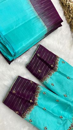 Sleeve Aari Designs For Blouse, Back Pattern Blouses For Sarees, Recent Blouse Designs, Blue Colour Blouse Designs, Dress Back Neck Designs, Designer Blouses For Sarees, Cut Work Blouse Designs, Simple Blouse Design, Gold Blouse Designs