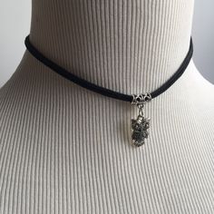 Choker Necklace, Black Choker, Macrame Choker This list features a black choker made of nylon cord. This choker has an adjustable closure. Adjustable Waxed Cord Choker, Adjustable Black Choker, Owl Black, Macrame Choker, Choker Necklace Black, Black Choker, Necklace Black, A Black, Choker