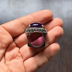 Designed and handcrafted by Turkish artisan jewelers. Quality meets perfection! Bold & Artistic METAL : .925 Sterling Silver STONE: natural Amethyst (origin: Brazil) STONE DIMENSIONS: 30 x 22 mm - 39ct SIZE: US 10.5 *for resizing please get in touch after order. Unique Hallmarked Sterling Silver Amethyst Ring, Unique Hallmarked Amethyst Ring In Sterling Silver, Antique Sterling Silver Amethyst Gemstone Ring, Antique Amethyst Sterling Silver Ring, Amethyst Rings With Polished Finish For Gift, Sterling Silver Cabochon Amethyst Ring Gift, Sterling Silver Amethyst Ring With Polished Finish As Gift, Unique Hallmarked Amethyst Ring For Gift, Handmade Luxury Amethyst Ring