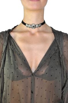 Jewel Cult - Silverado Choker Necklace, $18.00 (http://www.jewelcult.com/silverado-choker-necklace/) Silver Adjustable Choker Necklace, Festival Metal Pendant Choker, Festival Pendant Metal Choker, Metal Choker For Festival, Festival Silver Metal Choker, Adjustable Pendant Choker For Parties, Metal Choker For Festivals, Adjustable Pendant Party Choker, Silver Vintage Necklace With Adjustable Length