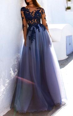 Long Party Gowns, Prom Dresses 2019, Long Sleeve Prom, Prom Dresses With Sleeves, Prom Dresses Long With Sleeves, Tulle Prom Dress, Prom Dresses Blue, Cheap Prom Dresses, Gorgeous Gowns