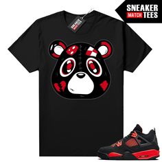 "Red Thunder 4s Jordan matching shirt by Sneaker Match Tees brand. Official Sneaker Match Tees shirt designed to match the Jordan 4 \"Thunder\" retro sneakers. *Sneakers are for matching purposes only, NOT included in the sale* True to size Men's shirt 100% Soft Cotton Regular Fit" Red Graphic Print Sneakers For Streetwear, Red Thunder 4s, Jordan 4 Thunder, 4s Jordans, Thunder 4s, Red Thunder, Sneaker Match Tees, Stay Classy, Retro Sneakers