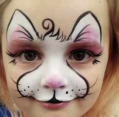 Kid Cat Face Paint, Cat Facepainting Simple, Rainbow Cat Face Paint, Face Painting Animals Easy, Simple Dog Face Paint, Face Painting How To Step By Step, Simple Animal Face Paint, Unicorn Face Paint Easy Step By Step, Face Paint Techniques