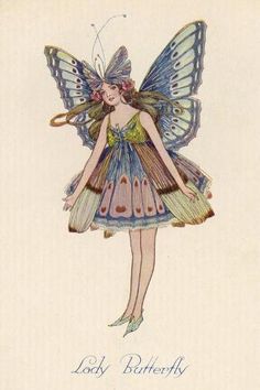 an illustration of a fairy with butterfly wings