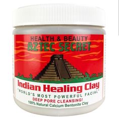 Aztec Secret Indian Healing Clay Deep Pore Cleansing Face & Body Mask, 15.5 Oz. Indian Healing Clays Have Been Used For Centuries To Beautify And Refresh When Used As A Tace Mask. Cl De Peau Beaut; L'occitane; Chanel; Dior; Shiseido; Laura Mercier; Bobbi Brown; Goop; Clarins; Este Lauder; Lancme; Givenchy; Kkw Beauty; Glossier; Armani Beauty; Benefit; Jason Wu; Clarins; Clinique; Revision Skincare; Alastin; Skinceuticals; Paula's Choice; Susanne Kaufmann; Neal's Yard; Elemis; Isdin Isdinceutics; Aztec Clay Mask, Aztec Secret Indian Healing Clay, Aztec Clay, Calcium Bentonite Clay, Bentonite Clay Mask, Face Mask For Blackheads, Indian Healing Clay, Pore Mask, Skin Care Routine For 20s