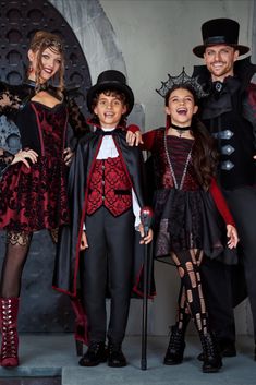 If your little one is thirsty for blood, this vampire deluxe costume is exactly what they need! Let your child drink their fill on Halloween when they wear this stylish vampire costume! Velvet top features bell sleeves and a ruffled collar with attached broach for authentic detail. Add the black pants and the included cape with velvet trim, and your kid will be ready to trick-or-treat in no time! Vampire Family Costume, Vampire Costumes For Kids, Vampire Costume Kids, Vampire Family, Old Castle, Vampire Costume