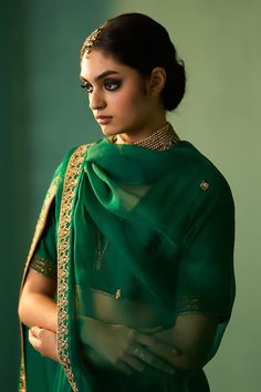 Green habutai silk lehenga with dori, marori and zardosi hand embroidery. Comes with a blouse and an organza dupatta. - Aza Fashions Semi-stitched Tilla Sharara For Festivals, Festive Organza Salwar Kameez With Unstitched Blouse, Traditional Floor-length Sharara With Unstitched Blouse, Wedding Salwar Kameez With Unstitched Blouse For Navratri, Elegant Tilla Sharara For Festivals, Traditional Georgette Anarkali Set With Unstitched Blouse, Designer Wear Lehenga With Tilla In Traditional Drape, Festive Dola Silk Saree With Tilla Detail, Festive Dola Silk Saree With Tilla Embroidery