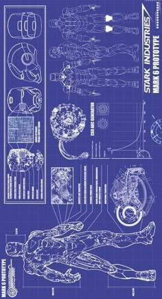 a blueprinted drawing of an engine and parts for a motorcycle, with instructions