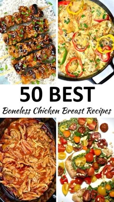 boneless chicken breast recipes pin Flavourful Chicken Recipes, Recipe For Boneless Chicken Breast, Chicken Boneless Recipes, Hi Ken Breast Recipes, Boneless Skinless Chicken Breast Recipes Skillet, Chicken Breast Dinner Ideas Healthy, Chicken Breast Boneless Recipes, Moist Chicken Breast Recipes, Boneless Skinless Chicken Breast Recipes Healthy