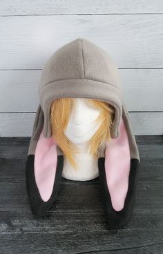 These Fox and Bunny hats are made from fleece with interfacing. This listing is for either:1) 1 Gray Bunny 2) 1 Fox OR3) 2 Hats Deal - 1 gray bunny and 1 orange fox hat ⫸ Perfect for: fans, cold weather, costumes, or conventions. Very warm! ⫸ Size: Fits anyone age 5+, one size fits most. Circumference about 24-25 in. ⫸ Care instructions: I recommend hand wash but should be fine in machine wash cold. ⫸⫸Made when ordered. All hats are made in a smoke-free, pet-free environment. All hats are made w Bunny Ear Hat Sewing Pattern, Bunny Hat Sewing Pattern, Bunny Hat Pattern, Weather Costumes, Fox And Bunny, Bunny Hats, Fleece Hat Pattern, Green Bunny, Gray Bunny