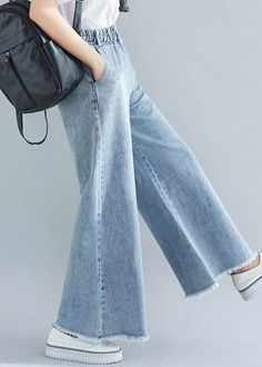 Women's Elastic Waist Wide Leg Pants Materials used:cotton blendedMeasurement:>L Waist elastic from 27 / 10.53to 86/ 33.54Hip 110cm / 42.9"length 98cm / 38.22">XL Waist elastic from 31 / 12.09to 90/ 35.1Hip 114cm / 44.46"length 99cm / 38.61">XXL Waist elastic from 35 / 13.65to 94/ 36.66Hip 118cm / 46.02"length 100cm / 39"We ship worldwide.Tracking numbers provided for all orders. Cute Dress Outfits, Casual Wear Dress, Womens Denim, Modest Wear, Easy Trendy Outfits, Pantalon Large, Airport Outfit, Comfortable Outfits, Muslim Fashion