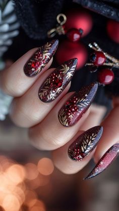 Gingerbread Nails, Xmas Nail, Nails Unique