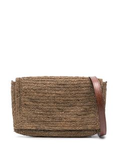 chestnut brown straw woven raffia design foldover top two detachable shoulder straps main compartment internal patch pocket full lining concealed press-stud fastening Shoulder Bag Brown, Woven Raffia, Shoulder Bags For Women, Chestnut Brown, Designer Shoulder Bags, Press Studs, Curator Style, Crochet Bag, Chestnut