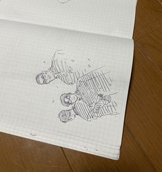 there is a drawing on top of a piece of paper that has been drawn by someone