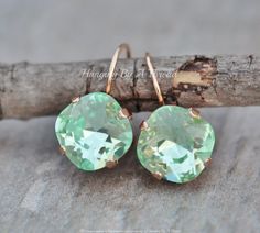 LIMITED Chrysolite Cushion Earringpastel Spring Ring - Etsy Green Faceted Earrings For Wedding, Green Crystal Earrings With Gemstone, Green Crystal Gemstone Earrings, Green Faceted Earrings For Anniversary, Green Round Crystal Earrings For Formal Occasions, Nickel-free Green Crystal Jewelry, Green Crystal Jewelry With Matching Earrings, Elegant Light Green Earrings As Gift, Elegant Light Green Earrings For Gift