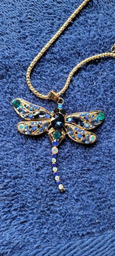 New Betsey Johnson Necklace Dragon Fly Multicolor Rhinestone Summer Collectible | eBay Costume Jewelry With Rhinestones For Gifts, Rhinestone Jewel Necklace As A Gift, Jeweled Crystal Rhinestone Necklace As Gift, Metal Rhinestone Necklace As Gift, Adjustable Jeweled Rhinestone Necklace As Gift, Adjustable Rhinestone Necklace For Gift, Adjustable Rhinestone Bling Necklace For Gift, Gift Rhinestone Necklace With Sparkling Stones, Elegant Multicolor Rhinestone Necklace For Gift