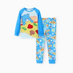 Cute and comfortable Care Bear toddler 2-piece pajama set with fun character print, perfect for playtime and bedtime. 
*Product features: Long-sleeved, with a round neckline and snug-fitting pants.
*Fabric characteristics: Soft, stretchy, and breathable.
*Piece of product: 2-piece pajama set.
*Neckline: Round neck.
*Sleeves: Long, with dropped shoulders. 
*Style: Fun and playful character print. 
*Fit: Snug fit for safety and comfort. Fitting Pants, Pants Fabric, Care Bear, Pajamas Set, Boy Girl, Toddler Boys, Snug Fit, Round Neckline, 2 Piece