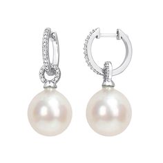 Charm yourself with these beautiful Stella Grace 14k White Gold Cultured South Sea Pearl & 1/10 Carat T.W. Diamond Huggie Hoop Earrings. Click on this JEWELRY & WATCHES GUIDE to learn about fit, styles, materials and more! Charm yourself with these beautiful Stella Grace 14k White Gold Cultured South Sea Pearl & 1/10 Carat T.W. Diamond Huggie Hoop Earrings. Click on this JEWELRY & WATCHES GUIDE to learn about fit, styles, materials and more! FEATURES Diameter: 28.2 mm x 12.1 mm Closures: leverback Packaging: boxed Plating: 14k white gold Finish: polished Metal: 14k white gold Nickel freeDIAMOND DETAILS Total weight: less than 1/10 ct. Center stone weight: 1/10 ct. Color grade: G, H, I Clarity: I2:I3 Shape: round Setting: prongCULTURED PEARL DETAILS Type: South Sea Diameter: 11-11.5 mm Colo Pearl Details, Deco Wedding, Sea Pearl, South Seas, South Sea Pearls, Sea Pearls, Wedding Deco, Huggie Hoop Earrings, Cultured Pearls