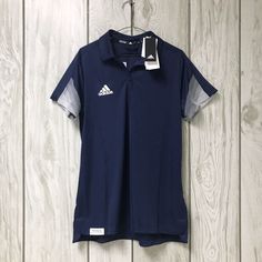 Adidas Women Navy Blue/White Aeroready Prime Performance Golf Polo Shirt • Size: L Large • Color: navy blue and white • Material: 100% recycled polyester • Comfort • Breathable • Moisture wicking • Stay cool and dry • Performance • Aeroready • Collared • Eco-friendly • Made in Thailand ***MSRP: $65.00*** New with tags! #athlete #athletic Blue Adidas Tops For Sports Season, Navy Sporty Polo Shirt For Golf, Sporty Navy Short Sleeve Polo Shirt, Navy Short Sleeve Sporty Polo Shirt, Navy Adidas Sporty Top, Adidas Navy Sporty Tops, Navy Sporty Adidas Tops, Navy Sporty Moisture-wicking Polo Shirt, Sporty Navy Adidas Tops