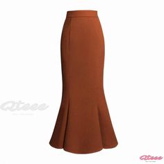 Qteee - Fashionable High-waisted Mermaid Skirt with a Flattering Hip-hugging Design. Bodycon Midi Skirt, Fishtail Skirt, Skirts Midi High Waisted, Fish Tail, Sleeveless Bodycon Dress, Elegant Skirt, Mermaid Skirt, Multicolor Dress, Dress With Tie