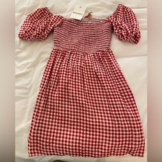 Never Worn, New With Tags. Red Gingham. Summer Red Mini Dress For Picnic, Red Mini Dress For Summer Picnic, Red Knee-length Dress For Picnic, Casual Red Plaid Dress For Spring, Red Fitted Plaid Summer Dress, Red Plaid Mini Dress For Spring, Red Plaid Dress For Spring Picnic, Red Plaid Dress For Picnic In Spring, Red Mini Dress For Spring Picnic