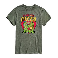 Add a fun casual style piece to your collection with this Teenage Mutant Ninja Turtles graphic t-shirt for men. It's made from a soft marled cotton-knit with a crew neckline and a pizza graphic with the beloved characters. Wear it with jeans or track pants. Character: Teenage Mutant Ninja TurtlesClosure Type: Pullover HeadFit: Classic FitNeckline: Crew NeckSleeve Length: Short SleeveFiber Content: 60% Cotton, 40% PolyesterFabric Description: KnitCare: Machine Wash, Tumble DryCountry of Origin: I Pizza Graphic, Tops Graphic, Men's Graphic T Shirt, Mutant Ninja, Teenage Mutant Ninja Turtles, Teenage Mutant Ninja, Teenage Mutant, Ninja Turtles, Cotton Knit