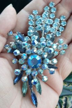 Blue Rhinestone Estate Brooch Pin Jewelry Large Vintage | eBay Party Crystal Brooch Jewelry, Glamorous Party Brooch Jewelry, Crystal Rhinestone Brooches For Costume Jewelry, Crystal Rhinestone Brooches Costume Jewelry, Crystal Brooch In Costume Jewelry Style, Crystal Brooch Costume Jewelry, Crystal Costume Jewelry Brooch, Party Crystal Brooches Costume Jewelry, Costume Jewelry Brooch For Evening