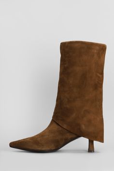 texan Ankle boots in brown suede, pointed toe, lapel, stiletto heel, leather sole, 80 mm heel, Made in Italy, 100% suede Red Valentino Shoes, Valentino Shoes, Brown Ankle Boots, Red Shoes, Brown Suede, Beautiful Shoes, Manolo Blahnik, Stiletto Heel, Boot Shoes Women