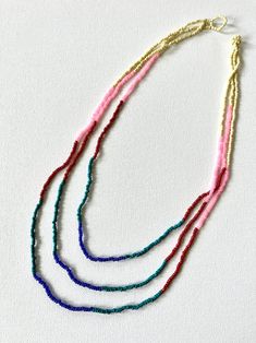 Summer Sun ☀️ 3 Layer Necklace – Vida Collective Mermaid Purple, 3 Layer Necklace, Layer Necklaces, Multi Coloured Necklaces, Kids Rings, Layer Necklace, Summer Necklace, Ring Sale, Three Layer