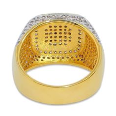 OUR ICEY SQUARE RING IS THE ELEMENT YOU NEED TO AFFIRM YOUR STYLE. WITH A BRILLIANT APPEARANCE IT WILL MAKE YOU A TRUE RAPPER, IMPOSING RESPECT AND STYLE. 14K Gold Plated: 5x PVD Plating & VVS CZ Stones PREMIUM Quality: Handcrafted Piece No form of discomfort on your skin Clean Iced Out details Weight: 15gr FREE STANDARD SHIPPING Gold Diamond Ring With Iced Out Detail, Gold Iced Out Diamond Ring, Iced Out Gold Diamond Ring, Iced Out Yellow Gold Diamond Ring, Formal Gold Iced Out Rings, Gold Square-cut Diamond Ring, Elegant Gold Iced Out Ring, Elegant Gold Iced Out Diamond Ring, Gold Cubic Zirconia Square Cut Rings